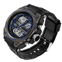 Load image into Gallery viewer, AIMES Military Watches for Men Tactical Waterproof Outdoor Sports Watch Analog Digital Multifunction Dual Display Mens Wristwatch (Blue Black), Blueblack_1