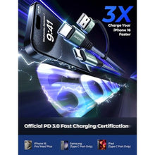 Load image into Gallery viewer, AINOPE USB Cable 4Pack 6.6ft+3.3ft+3.3ft+10ft Nylon Braided Fast Charging Cable 3A, Grey_100