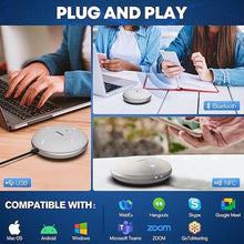 Load image into Gallery viewer, AISPEECH Bluetooth Conference Speakerphone M4 Conference Microphone with AI Noise Reduction AI Transcription Full-Duplex 360 Omnidirectional Voice Pickup USB Speaker for Teams Zoom Home Office, Gray, MGRAY_6643