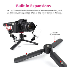 Load image into Gallery viewer, Akeipho Mini Tabletop Tripod for Gimbal/DSLRs, Desktop Tripod Stand Handle Grip for DJI Ronin S/SC, Zhiyun Weebill S/Smooth, Osmo Mobile with Extended 1/4" Screw Holes, Black_6367