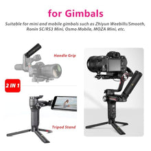 Load image into Gallery viewer, Akeipho Mini Tabletop Tripod for Gimbal/DSLRs, Desktop Tripod Stand Handle Grip for DJI Ronin S/SC, Zhiyun Weebill S/Smooth, Osmo Mobile with Extended 1/4" Screw Holes, Black_6369