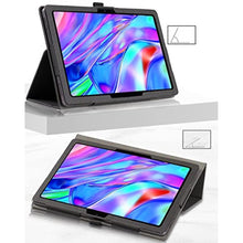 Load image into Gallery viewer, AKNICI Case for XP-Pen Magic Drawing Pad 12.2 Inch, Premium PU Leather Folio Folding Stand Protective Tablet Cover with Hand Strap Magnet, Black_606