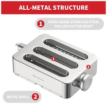 Load image into Gallery viewer, All Metal Pasta Attachment 3 In 1 Set For Kitchenaid Stand Mixer, Included Pasta Sheet Roller, Spaghetti Cutter, Fettuccine Cutter Maker Accessories And Cleaning Brush, StainlessSteel_5979