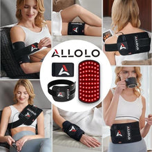Load image into Gallery viewer, ALLOLO Red Light for Body, 3 in 1 LEDs Red Light Belt with Timer Remote Control, 660nm 850nm Infrared Light Pad for Body Waist Shoulder Knee, 12.6" x 6.3" Large Area, Black_153