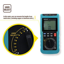 Load image into Gallery viewer, allsun Digital Electric Cable Resistance Tester Cable Wire Length Meter Ohm Resistance Meter Up to 30KM/100000 ft Measured in m(NOT AWG), Blue_8701