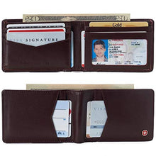 Load image into Gallery viewer, Alpine Swiss Mens Delaney Slimfold RFID Safe Slim Bifold Wallet Smooth Leather Comes in Gift Box Burgundy_1851