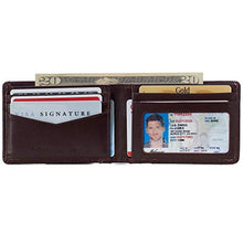 Load image into Gallery viewer, Alpine Swiss Mens Delaney Slimfold RFID Safe Slim Bifold Wallet Smooth Leather Comes in Gift Box Burgundy_1852