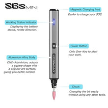 Load image into Gallery viewer, AM ARROWMAX Mini Engraving Pen, Cordless Rotary Tool with 36 Bits, Aluminum Case, Bluetooth, APP, Wireless Magnetic Charge, Engraving Tool for Jewelry, Wood, Glass, Carving (SGS MINI), Grey_5840