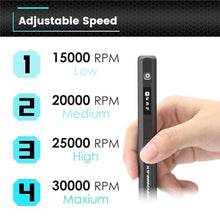 Load image into Gallery viewer, AM ARROWMAX Mini Engraving Pen, HollowCup Motor, 42 Bits with Aluminum Case, OLED, Magnetic Charge, Mini Cordless Rotary Tool, Engraving Pen for Bead, Metal, Wood, Glass and Plastic (SGS),Black, Standardblack_28