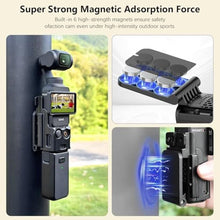 Load image into Gallery viewer, AMAZEAR Magnetic Mount and Suction Car Holder Combo for DJI OSMO Pocket 3 Accessories Superb Strong Adsorption Power Magnet Clamp and Base Stand for Mirror, Glass, Tile, Metal, Black_3362