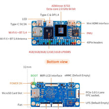 Load image into Gallery viewer, Orange Pi Zero 3W 12GB LPDDR5 Allwinner A733 Octa Core CPU 3 Tops Single Board Computer, 2.0GHz Frequency WiFi 6 & Bluetooth 5.4 (BLE) Onboard Antenna Support 4K Display Run Android Ubuntu