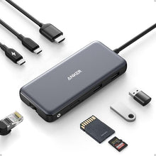 Load image into Gallery viewer, Anker USB-C Hub, 8-in-1 Multiport Ethernet Adapter with 4K@60Hz HDMI Port