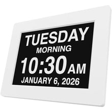 Load image into Gallery viewer, American Lifetime New 2026 Dementia Digital Clock for Seniors, Large Display with Custom Alarms, Clock with Day & Date for Elderly, Large Number Digital Clock White_1