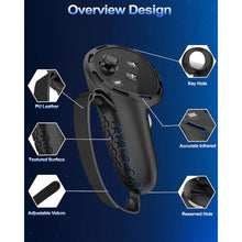 Load image into Gallery viewer, AMZDM Controller Grip for Meta Quest 3S Oculus Quest 3 VR Accessories Grips Cover for VR Touch Controllers Straps Silicone Covers Protector with Non-Slip Thumbstick Covers 1Pair Black_7446