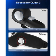 Load image into Gallery viewer, AMZDM Controller Grip for Meta Quest 3S Oculus Quest 3 VR Accessories Grips Cover for VR Touch Controllers Straps Silicone Covers Protector with Non-Slip Thumbstick Covers 1Pair Black_7447
