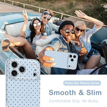 Load image into Gallery viewer, Amzfield Compatible with iPhone 17 Pro Cute Pink Small Polka Dot Phone Case, BSDOTBLUE_567