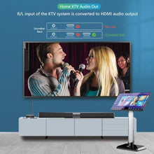 Load image into Gallery viewer, Analog to Digital Audio Converter, RCA R/L and 3.5mm Audio to Optical Spdif Toslink and HDMI Audio Out (Not HDMI ARC), for Home KTV TV DVD PC Soundbar Speaker_368