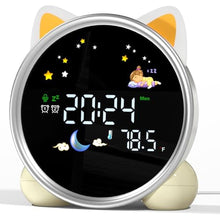 Load image into Gallery viewer, ANALOI Kids Alarm Clock, OK to Wake Clock for Kids, Stay in Bed Clock and Sleep Training, Nap Timer Temperature Detect Cute Room Decor, Gift Ideas for Kids Toddler Boy Girl, Cat_1