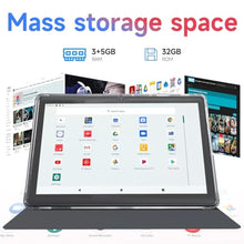 Load image into Gallery viewer, Android 14 Tablet 7 inch Tablets with Case, 8GB RAM 32GB ROM 1TB Expand, Quad-Core Processor Tablet PC, 1024 x 600 IPS Screen, Dual Camera, 3000mAh Battery, Bluetooth, WiFi, GMS, Widevine L1, Black_64