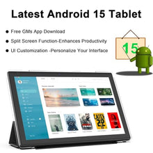 Load image into Gallery viewer, Android 15 Tablet, 10 inch 2 in 1 Tablets with Keyboard, 18GB RAM 128GB ROM 2TB Expand, Quad-Core 2.0Ghz CPU, 5G WiFi 6, BT5.0, 1280x800 HD Touchscreen, 6000mAh, Widevine L1, GMS Tablet, Black_120
