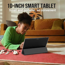 Load image into Gallery viewer, Android 15 Tablet, 10 inch 2 in 1 Tablets with Keyboard, 18GB RAM 128GB ROM 2TB Expand, Quad-Core 2.0Ghz CPU, 5G WiFi 6, BT5.0, 1280x800 HD Touchscreen, 6000mAh, Widevine L1, GMS Tablet, Black_122