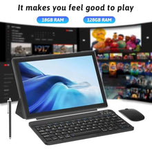 Load image into Gallery viewer, Android 15 Tablet 10 inch Tablet 2 IN 1 Tablets with Keyboard Mouse Case Stylus 18GB RAM 128GB ROM 2TB Expand, Android 15 Tableta 10.1" IPS 6000mAh Battery Bluetooth Dual Camera 5G WiFi-6 Tablets., Black_1558