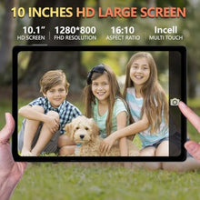 Load image into Gallery viewer, Android Tablet 10.1 inch, 8GB RAM 128GB Storage, Android 12 Oct-core Processor5 Million +13 Million Dual Cameras, WiFi Bluetooth 1TB Extended IPS Full HD Display, 4000mAh Battery Powerful Tablet ss, Gray_657