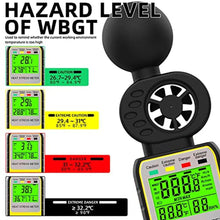 Load image into Gallery viewer, Anemometer WBGT Heat Stress Meter, Digital Handheld Wind Meter Outdoor 881W, LCW_268