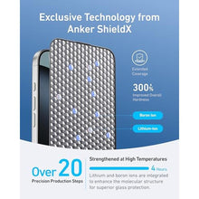Load image into Gallery viewer, Anker HD Screen Protector, for iPhone 16 Pro, Ultra-Durable and Thin ShieldX Protection, Dust-and Fingerprint-Free with Extended Coverage, Fast and Easy Installation, 6.3-Inch (Pack of 2), CrystalClear_1066