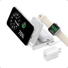 Load image into Gallery viewer, Anker MagGo 3-in-1 MagSafe-Compatible Qi2 15W Foldable Charging Station, White_1