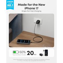Load image into Gallery viewer, Anker Nano 47W Fast Charger USB C, 2-Port Compact Foldable USB C GaN Charger for iPhone 17/16, Galaxy, Pixel, Compatible with MagSafe (Black)_4091