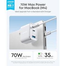 Load image into Gallery viewer, Anker Nano 70W Max 3-Port Fast Charger USB C, Type C Charger Fast Charging, Black_112