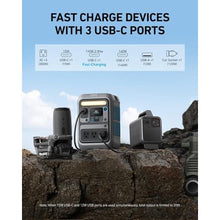 Load image into Gallery viewer, Anker Portable Power Station SOLIX C300, 288Wh LiFePO4 Backup Battery, 300W Solar Generator, 140W Two-Way Fast Charging, for Camping, Hunting, Travel, Blackout & Emergencies (Solar Panel Optional), DarkGray_3905