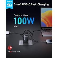 Load image into Gallery viewer, Anker Prime 100W USB C GaN Charger, 3-Port Compact Fast PPS Charger, for MacBook Pro/Air, Pixelbook, iPad, iPhone 16/Pro, Galaxy S23/S22, Note20, Pixel, Apple Watch, and More, Black_2306