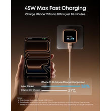 Load image into Gallery viewer, Anker Smart Display Charger, Anker Nano USB C Charger Block, 45W Max GaN Phone Charger,180 Foldable Plug,Smart Recognition,Built-in Care Mode,for iPhone17/16/15(Non-Battery,One USB-C Port,No Cable), White_1514