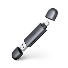 Load image into Gallery viewer, Anker USB-C and USB 3.0 SD Card Reader, PowerExpand+ 2-in-1 Memory Card Reader with Dual Connectors, for SDXC, SDHC, (Micro) SD, MMC, RS-MMC, Micro SDXC, Micro SDHC, and UHS-I, Gray_1