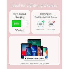 Load image into Gallery viewer, Anker USB C to Lightning Cable, MFi-Certified (6 ft, Cloud White), Pink_325
