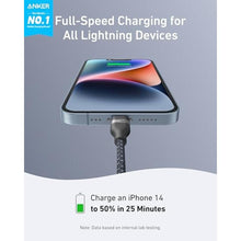 Load image into Gallery viewer, Anker USB C to Lightning Cable, Upcycled-Braided Cord (3 ft), Black_1373