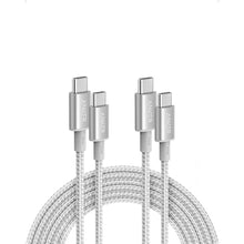 Load image into Gallery viewer, Anker USB C to USB C Cable, 100W Fast Charging Cable(2-Pack, 10 ft, Silver)_1