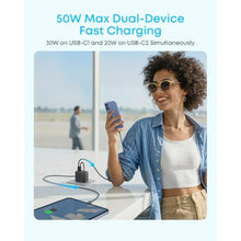 Load image into Gallery viewer, Anker Zolo USB C Charger Block, 50W Max Output Type C Charger Fast Charging, black_802