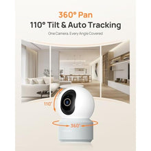 Load image into Gallery viewer, Anona Pano 4K UHD Indoor Camera, Pet/Dog/Baby Security Camera with Phone App, 360 Pan-Tilt, 2.4G/5G Dual-Band Wi-Fi 6, Auto-Tracking, Person/Pet/Baby Crying Detection, Privacy Mode, Two-Way Audio, CamPack_166