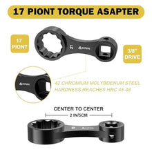 Load image into Gallery viewer, ANPUDS 17 Pcs Metric Torque Adapter Set, 8-22mm, 3/8" 12-Point Extension, Black_5728