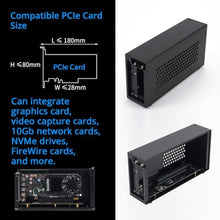 Load image into Gallery viewer, ANQUORA Thunderbolt 3 to PCIe Card Dock with one PCIe 3.0 x16 Slot Input, External Enclosure for PCI-E Card for Laptop/Desktop, Aluminum Alloy Housing, Compatible with NVIDIA P600/P620/T1000 (TD1s)_598