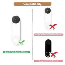 Load image into Gallery viewer, Anti-Theft No Drill Doorbell Mount Compatible with Google Nest Doorbell (Battery), Video Doorbell Door Mount for Apartment, Home, Renters,No Tools Needed and Protect Your Wall (Doorbell NOT Included), White_4230