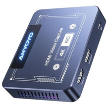 Load image into Gallery viewer, ANYOYO 4K@60Hz HDMI Capture Card, USB3.0 Game Capture Video, 4K@60FPS HD Recording, High-Speed Data Transfer, Game Capture,Video Capture Applicable for Live Streaming, Screen Sharing_1