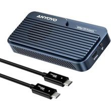 Load image into Gallery viewer, ANYOYO 80Gbps M.2 NVMe SSD Enclosure Supports Up to 8TB Intelligent Temperature Control & Fan Cooling, Compatible with Thunderbolt 3/4/5/USB4, Backward Compatible with USB 3.2/3.1/3.0_1