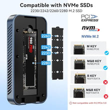 Load image into Gallery viewer, ANYOYO 80Gbps M.2 NVMe SSD Enclosure Supports Up to 8TB Intelligent Temperature Control & Fan Cooling, Compatible with Thunderbolt 3/4/5/USB4, Backward Compatible with USB 3.2/3.1/3.0_1197