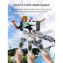 Load image into Gallery viewer, AOCHUAN Gimbal Stabilizer for iPhone, Sefie Stick Tripod with Auto Face Tracking for TIK Tok YouTube Video Recording, 4 in 1 Gimbal Stabilizer with 360 Rotation for iPhone/Andriod -M1 Pro White_2994