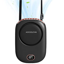 Load image into Gallery viewer, AOCOOLFAN Portable Neck Fan, Mini Small Personal Handheld Fan USB Rechargeable 3 Speed for Girls Boys Woman Eyelash Travel Home Office Outdoor (Black)_1