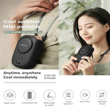 Load image into Gallery viewer, AOCOOLFAN Portable Neck Fan, Mini Small Personal Handheld Fan USB Rechargeable 3 Speed for Girls Boys Woman Eyelash Travel Home Office Outdoor (Black)_2042